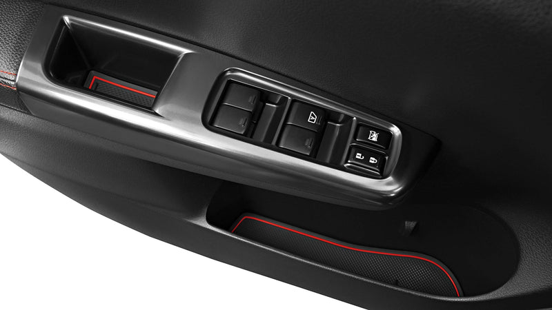  [AUSTRALIA] - CupHolderHero for Subaru Impreza WRX STI 2008-2014 Custom Liner Accessories - Premium Cup Holder, Console, and Door Pocket Inserts 15-pc Set (Red Trim) Red Trim