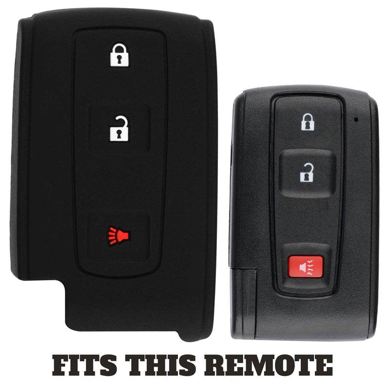  [AUSTRALIA] - KeyGuardz Keyless Entry Remote Car Smart Key Fob Outer Shell Cover Soft Rubber Case for Toyota Prius MOZB31TG, MOZB31EG Black