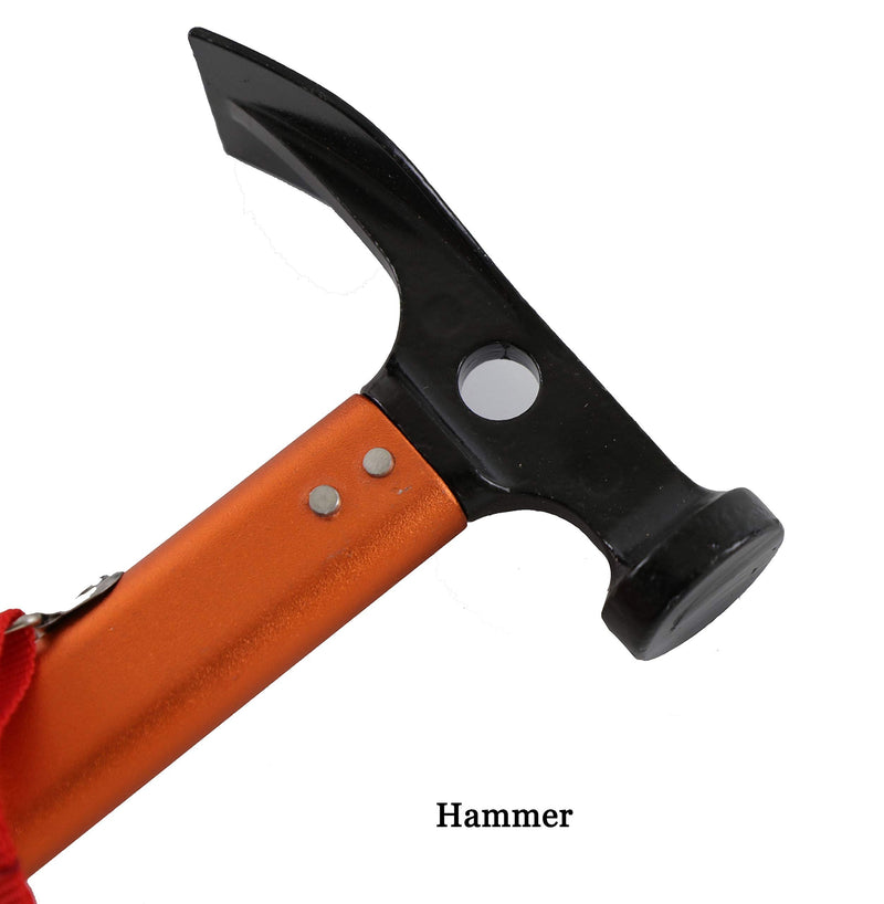  [AUSTRALIA] - Sutekus Peg Hammer Tent Stake Hammer Wedge Hammer Camping Hammer Lightweight Tent Stake Remover For Outdoor Mountaineering Tourism Camping (Orange) Orange