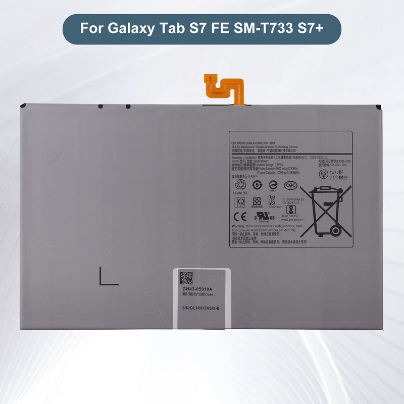  [AUSTRALIA] - Replacement Battery EB-BT975ABY Compatible with Samsung Galaxy Tab S7 FE SM-T733 S7+ Plus 5G SM-T978U with Tools