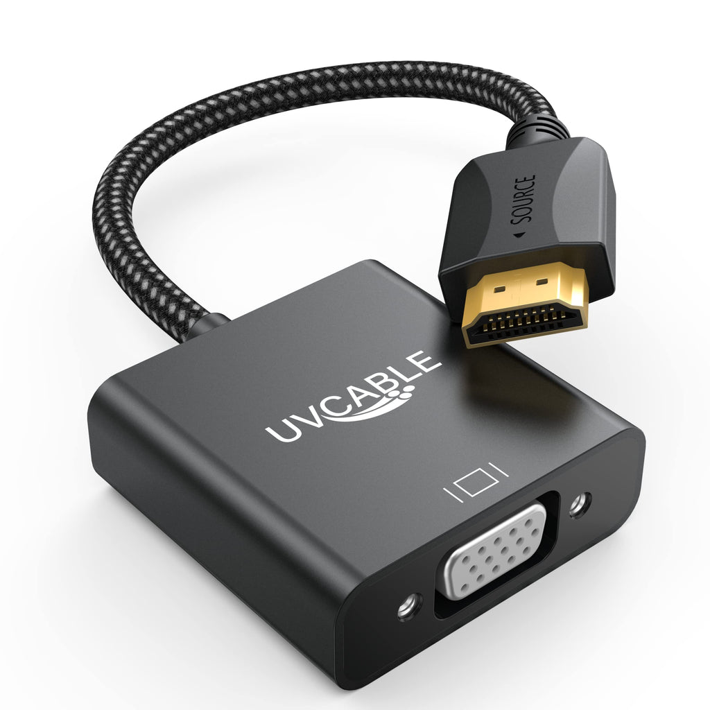  [AUSTRALIA] - HDMI to VGA Adapter, UV-CABLE HDMI to VGA Adapter Male to Female Cable 1080P for Computer, Desktop, Laptop, PC, Monitor, Projector, HDTV, Chromebook, Raspberry Pi, Roku, Xbox and More-Braided 23cm multicolor