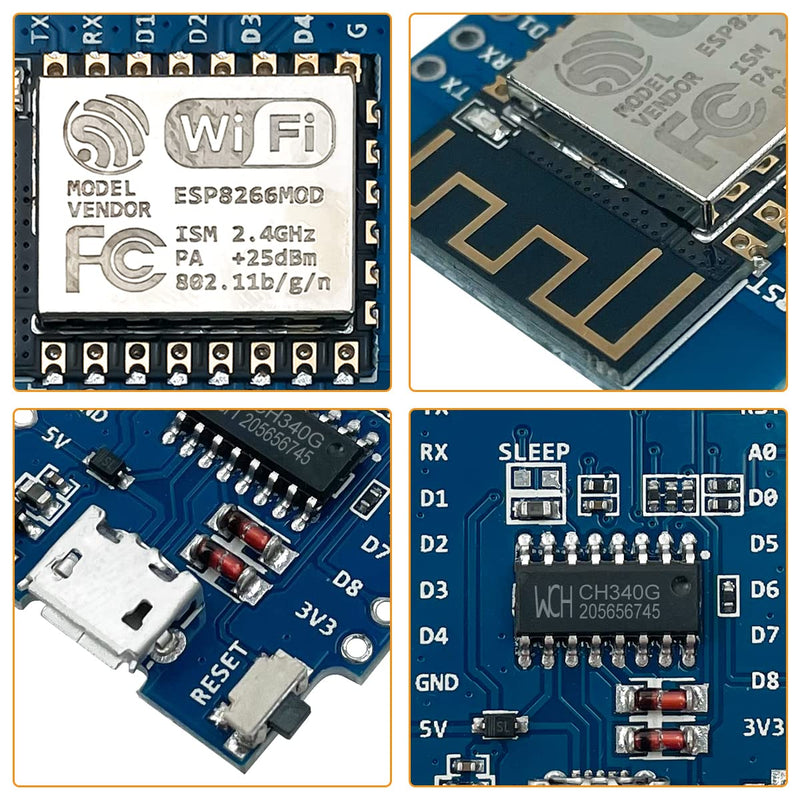  [AUSTRALIA] - Hosyond 5Pcs D1 Mini NodeMcu Lua ESP8266 ESP-12F Wireless Module Internet of Things Development Board Compatible with Arduino/WeMos