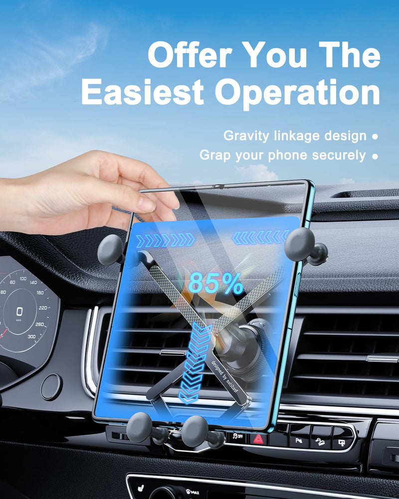  [AUSTRALIA] - Xuenair Fold 4 Car Mount, [2 Froms] Gravity Fold 4 Car Mount,[Thick Case Friendly] Cell Phone Holder Z Fold 3 Car Mount for Samsung Galaxy Z Fold 4 3 2 Googl Pixel Fold s23 22 Ultra iPhone 14 Black