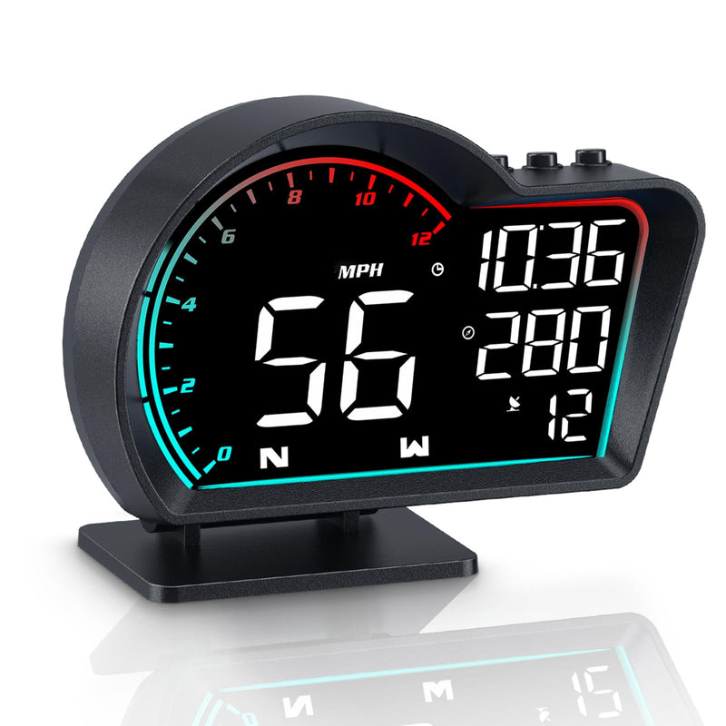  [AUSTRALIA] - SinoTrack HUD Digital GPS Speedometer for Car Universal Heads Up Display Oversize Screen Large LCD MPH Speedometer Speed Fatigued Diving Alert Over-Speed Alarm Compass for All Vehicle