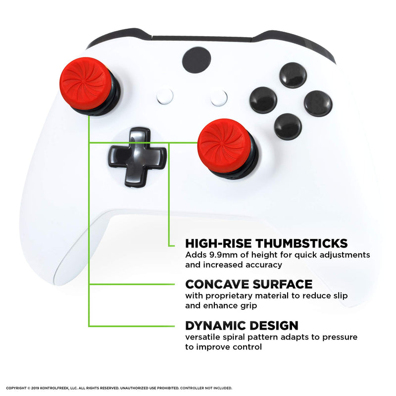  [AUSTRALIA] - KontrolFreek FPS Freek Inferno for Xbox One and Xbox Series X Controller | Performance Thumbsticks | 2 High-Rise Concave | Red