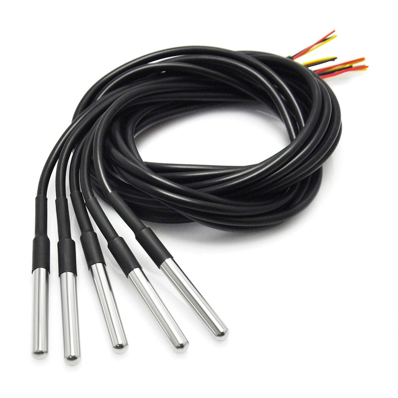  [AUSTRALIA] - Gikfun DS18B20 Temperature Sensor Waterproof Digital Thermal Probe Sensor for Arduino (Pack of 5pcs) EK1083