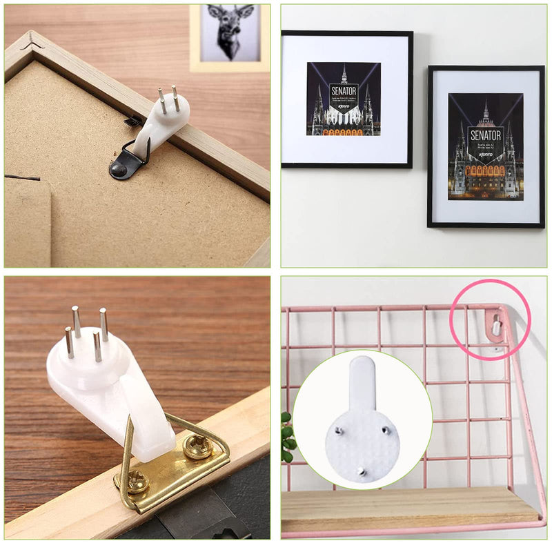  [AUSTRALIA] - 40 Pcs Invisible Nails Hooks Wall Non-Trace Reusable Plastic Waterproof Hardwall Hanging Picture Hanger Photo Frame Duty Kitchen Bathroom Home Seamless