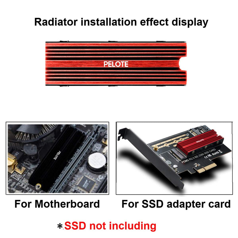 M.2 NVME/NGFF SSD Heatsink Radiator Cooling Fin Cooler with Silicone Thermal Pad, Double-Sided Heat Sink - LeoForward Australia