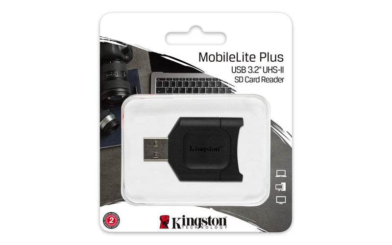 Kingston MobileLite Plus USB 3.2 SDHC/SDXC UHS-II Card Reader (MLP) - LeoForward Australia