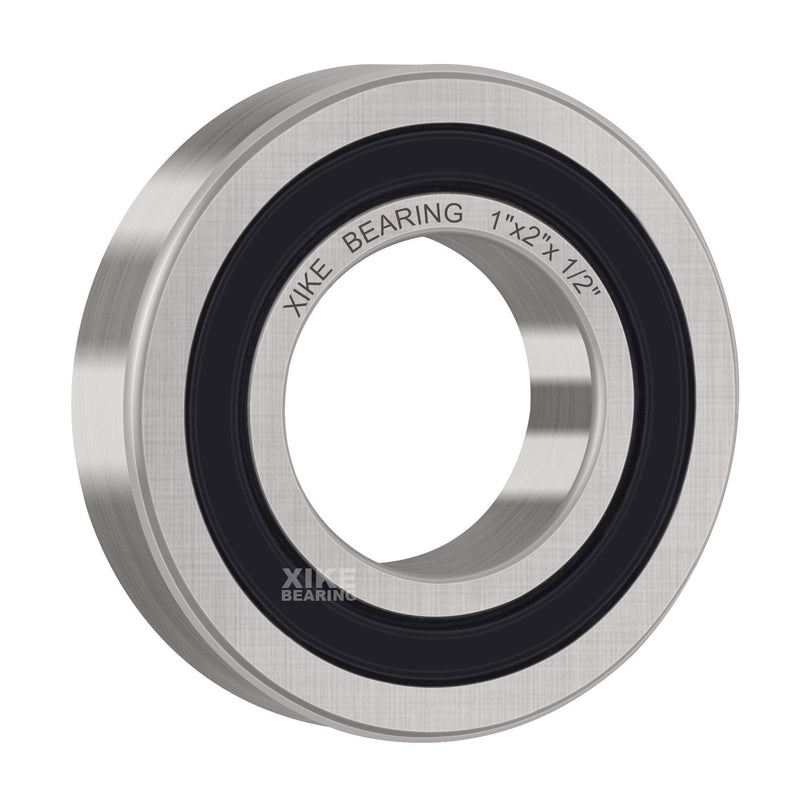  [AUSTRALIA] - XiKe 2 Pcs R16-2RS Double Rubber Seal Bearings 1" x 2" x 1/2", Pre-Lubricated and Stable Performance and Cost Effective, Deep Groove Ball Bearings. R16-2RS Size 1"x2"x1/2"