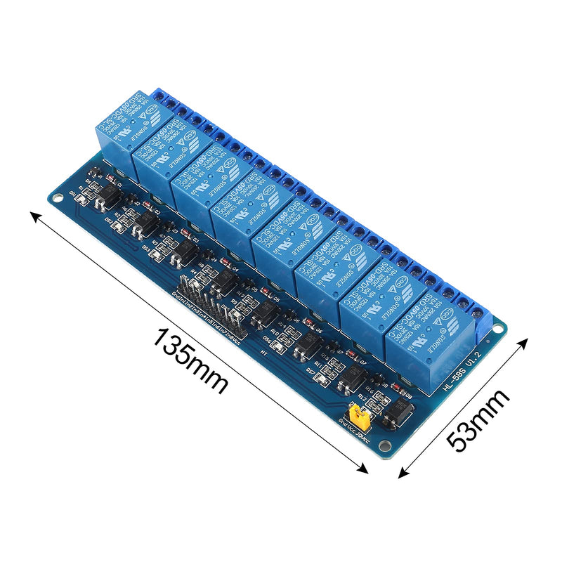  [AUSTRALIA] - AEDIKO 2pcs 8 Channel Relay Module DC 5V Relay Board with Optocoupler Compatible with Arduino UNO R3 MEGA 1280 DSP ARM PIC AVR STM32 Raspberry Pi 5V-8 Channel