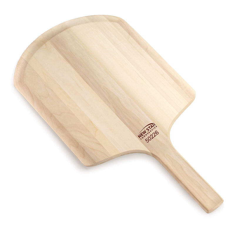 New Star Foodservice 50226 Restaurant-Grade Wooden Pizza Peel, 14" L x 12" W Plate, with 8" L Wooden Handle, 22" Overall Length 12" x 14" x 22" - LeoForward Australia