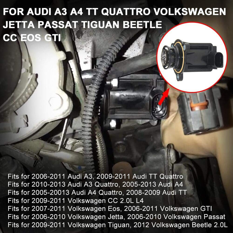 Part# 06H145710D Turbo Diverter Valve For A3 A4 TT Quattro Volkswagen Jetta Passat Tiguan Beetle CC Eos GTI - Replace Part Number 06F145710G - LeoForward Australia