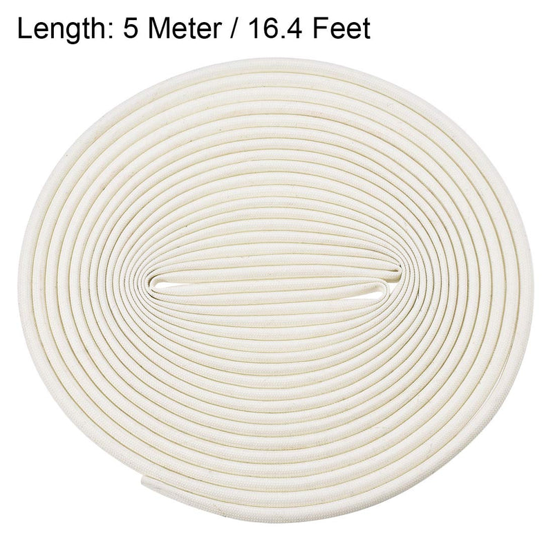  [AUSTRALIA] - uxcell Insulation Braid Sleeve, 16.4Ft-3mm High TEMP Silicone Fiberglass Sleeve White