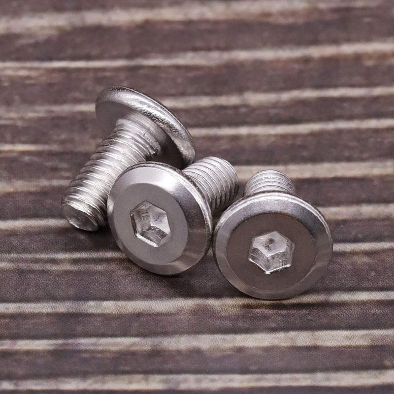  [AUSTRALIA] - M6-1.0 x 10mm Flat Head Hex Socket Cap Screws Bolts, 304 Stainless Steel 18-8, Countersunk Connector Screws for Furniture Baby Bed Chairs, Bright Finish, Full Thread, Pack of 30 M6-1.0 x 10mm (30 PCS)