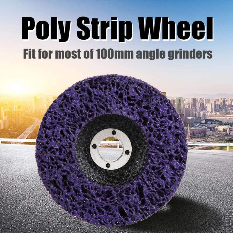  [AUSTRALIA] - pieces angle grinder cleaning disc, 100 mm angle grinder cleaning disc for rust/paint/peeling materials removal cleaning discs, purple CSD disc