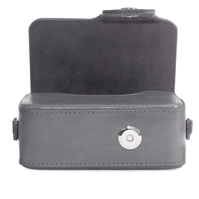  [AUSTRALIA] - MegaGear Leather Camera Case with Strap Compatible with Sony Cyber-Shot DSC-RX100 VII, DSC-RX100 VI, DSC-RX100 V, DSC-RX100 IV, DSC-RX100 III, DSC-RX100 II Gray