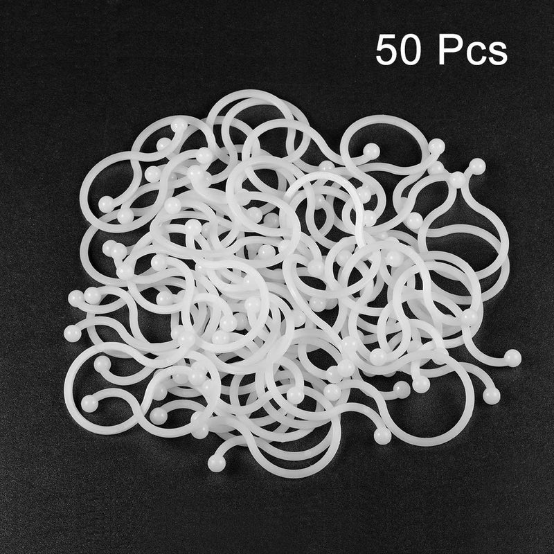  [AUSTRALIA] - uxcell Twist Lock Cable Wire Ties Nylon U Shape Save Place 22mm Dia White 50pcs