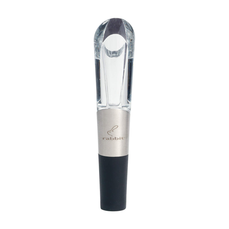 [AUSTRALIA] - Rabbit Wine Aerator and Pourer, 1.1 x 1.1 x 5.2 inches, Clear/Stainless Steel
