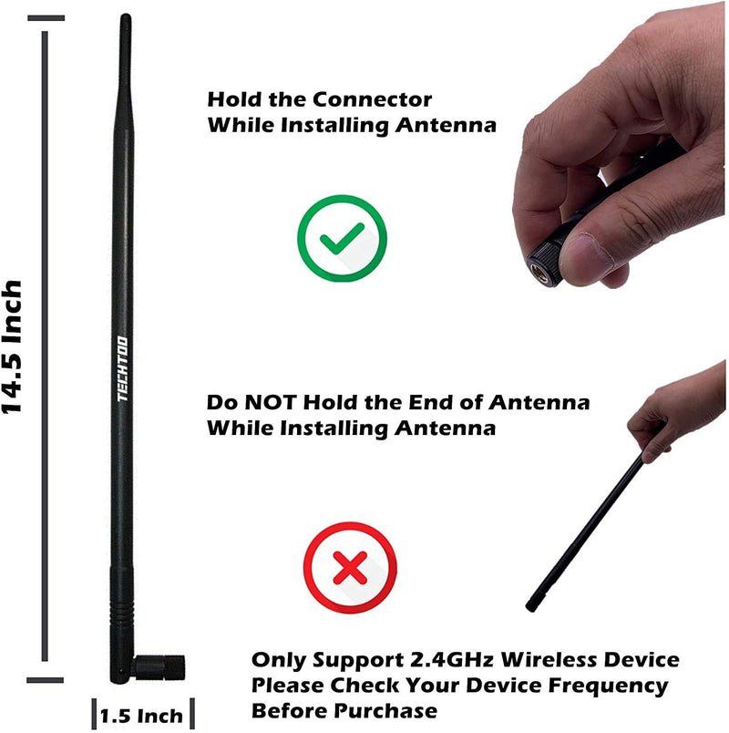 TECHTOO 9dBi WiFi Antenna with SMA Male (SMA-Plug) Connector Compatible W/Anran Haloview IP Camera & Other Wireless Security Camera Antenna - 2.4Ghz Wireless Networking Device (SMA-Plug 1Pack) SMA-Plug 1Pack - LeoForward Australia