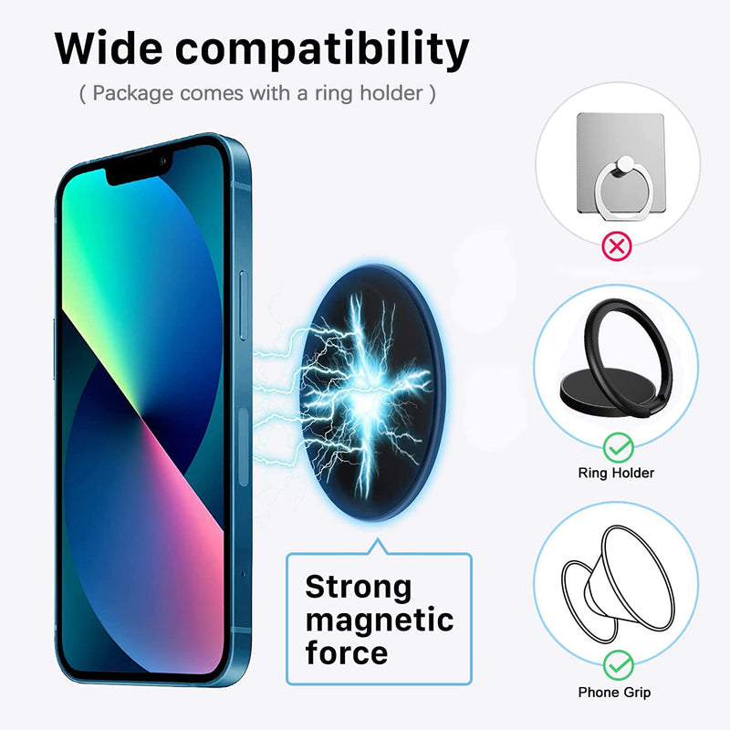  [AUSTRALIA] - Lendouble Magnetic Disk Base for Magsafe Accessories, Removable Magnet Plate Compatible with iPhone 14/13/12 Pro Max Mini & Mag Case, Non Adhesive Mag Safe Disc Designed for P-Socket Grip/Ring Holder