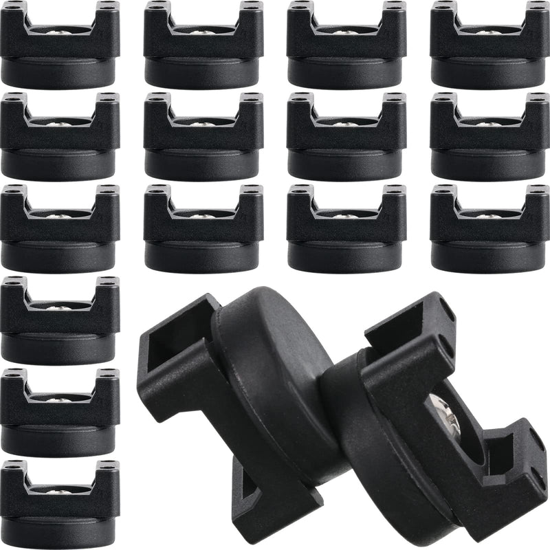  [AUSTRALIA] - 15 Pieces Magnetic Cable Zip Tie Base Black Wire Cable Holder Multipurpose Cable Ties Mount Wire Clips Management Base Electrical Cable Ties Supplies for Cable Wire Organization