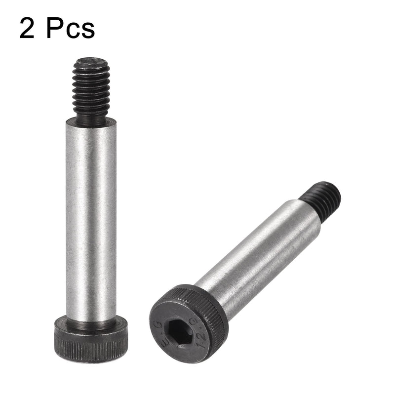  [AUSTRALIA] - uxcell Alloy Steel Hexagon Socket Head Shoulder Screws Bolts, 2" Shoulder Length, 1/2" Shoulder Dia, 3/8-16 Thread, 2pcs 2" x 1/2"