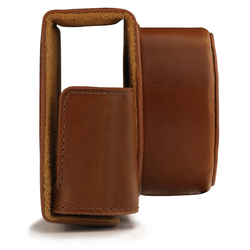  [AUSTRALIA] - MegaGear Ever Ready Leather Camera Case Compatible with Nikon 1 J5 (10-30mm) Light Brown