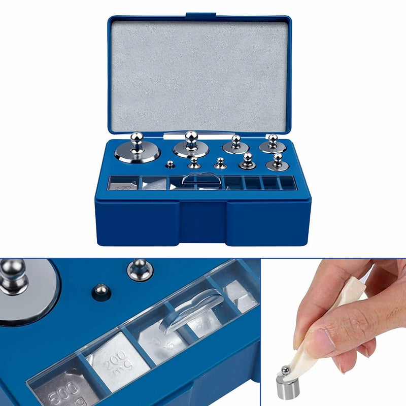  [AUSTRALIA] - Precision Calibration Weight 1g 2g 5g 10g 20g 50g 100g Scale Scale Scale Scale Weight Set Jewelry Scale Weight Set Tweezers 0.1g 0.2g 0.5g 0.1g 0.2g Steel Calibration Weight Kit