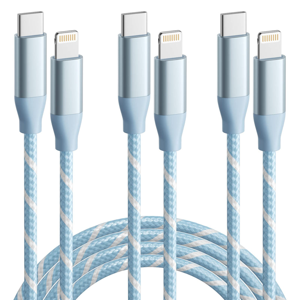  [AUSTRALIA] - USB C to Lightning Cable 3 Pack 6FT Apple MFi Certified iPhone Charger Fast Charging Type c to Lightning Cable iPhone Fast Charger for iPhone 14 13 12 11 Pro Max Xr Xs 8 and More