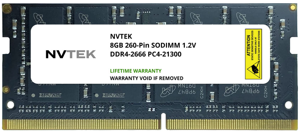  [AUSTRALIA] - NVTEK 8GB DDR4-2666 PC4-21300 SODIMM Laptop RAM Memory Upgrade