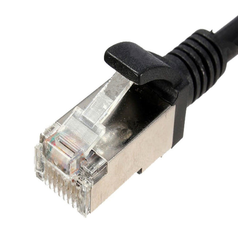 Ethernet Extension Cable, ANRANK EC45030AK RJ45 Male to Female Ethernet LAN Network Extension Cable Black - 1FT/0.3M - LeoForward Australia