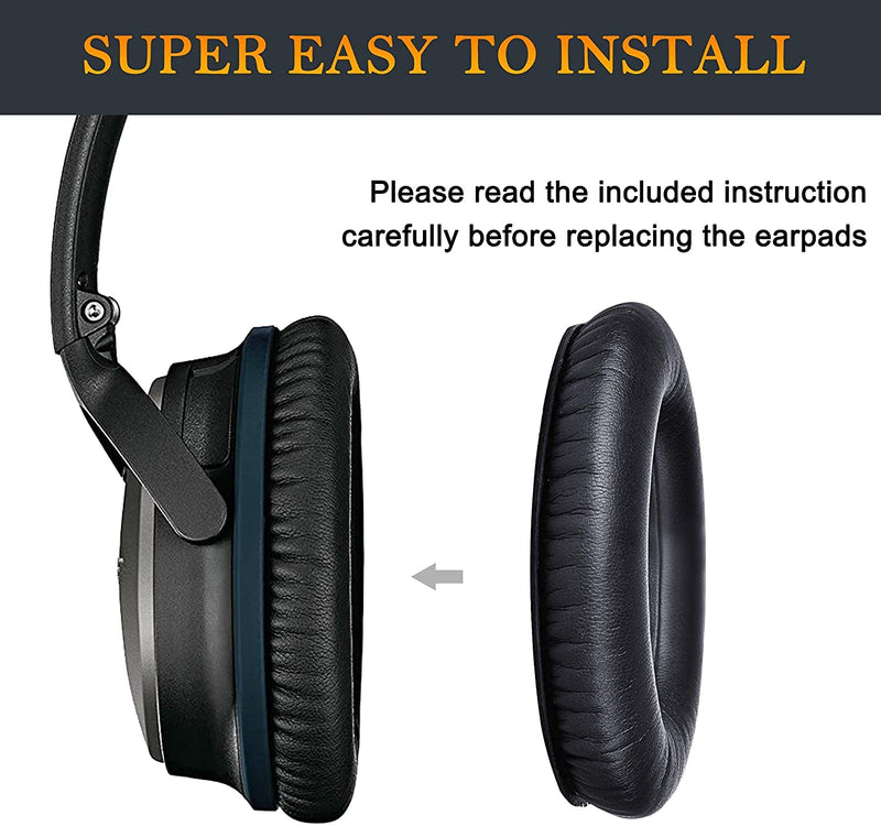  [AUSTRALIA] - Professional Earpads Cushions for Bose Headphones, Replacement Ear Pads for Bose QuietComfort 15 QC15 QC25 QC2 QC35/Ae2 Ae2i Ae2w/SoundTrue & SoundLink Around-Ear Series Blue-Black