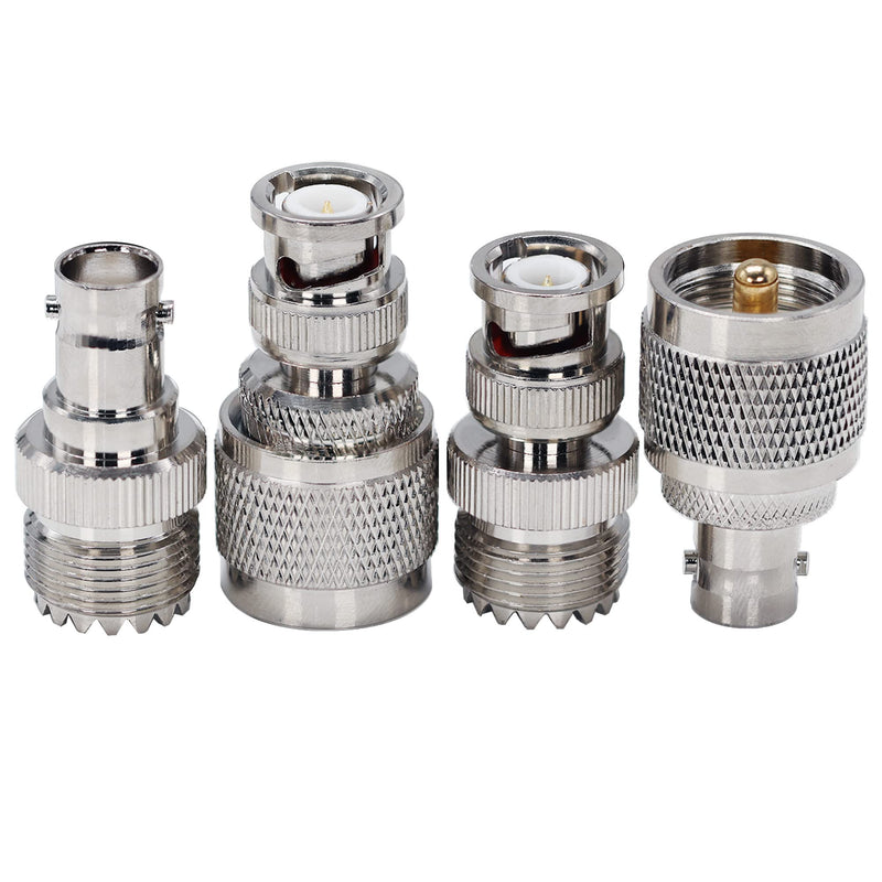  [AUSTRALIA] - TUOLNK 4pcs PL259 SO239 to BNC Adapter Coax Cable Connector, BNC to UHF Adapter Kit Male to Female Cable Gender Changers Coaxial Connector Kit for CB Radio,Radio,Antennas,Extension Coax Cable UHF to BNC Adapter Kit