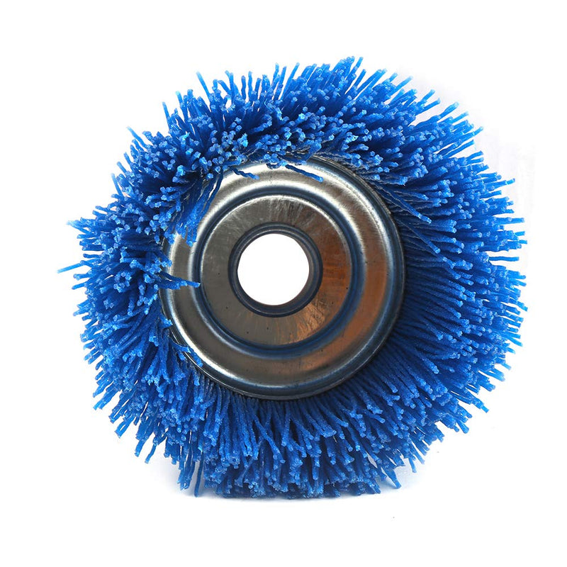  [AUSTRALIA] - 4'' x 5/8'' Nylon Filament Wheels Cup Brush Set for Angle Grinder Grit 240,Nylon Drill Brush Kit for Removal Rust Corrosion Paint (1Pcs- Blue Cup Rush) 1Pcs- Blue cup rush