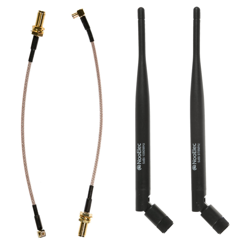 NooElec ADS-B Discovery 5dBi (High Gain) Antenna Bundle - 1090MHz & 978MHz Antenna Bundle for SMA and MCX-Connected Software Defined Radios (SDRs) - LeoForward Australia