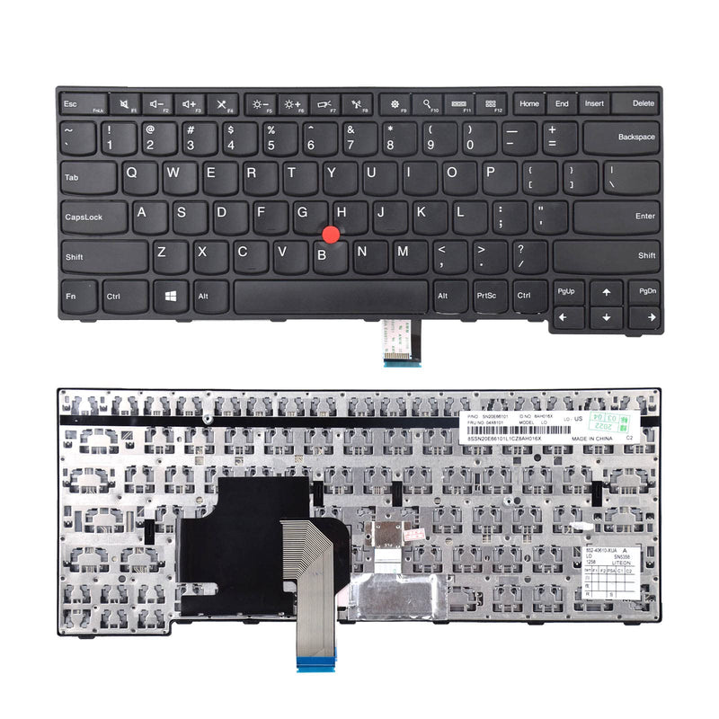 [AUSTRALIA] - SUNMALL Replacement Keyboard Compatible with Lenovo IBM Thinkpad E450 E450C E455 E460 E465 W450 with Pointer (No Backlight)