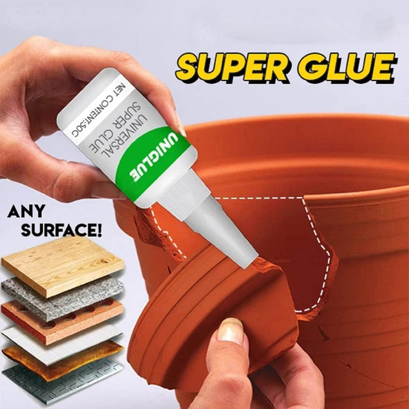  [AUSTRALIA] - 2PC Uniglue Universal Super Glue, Welding High-Strength Oily Glue, Mighty Instant Glue, Fast Repair and Curing for Metals, Plastics, Jade Etc (50g)