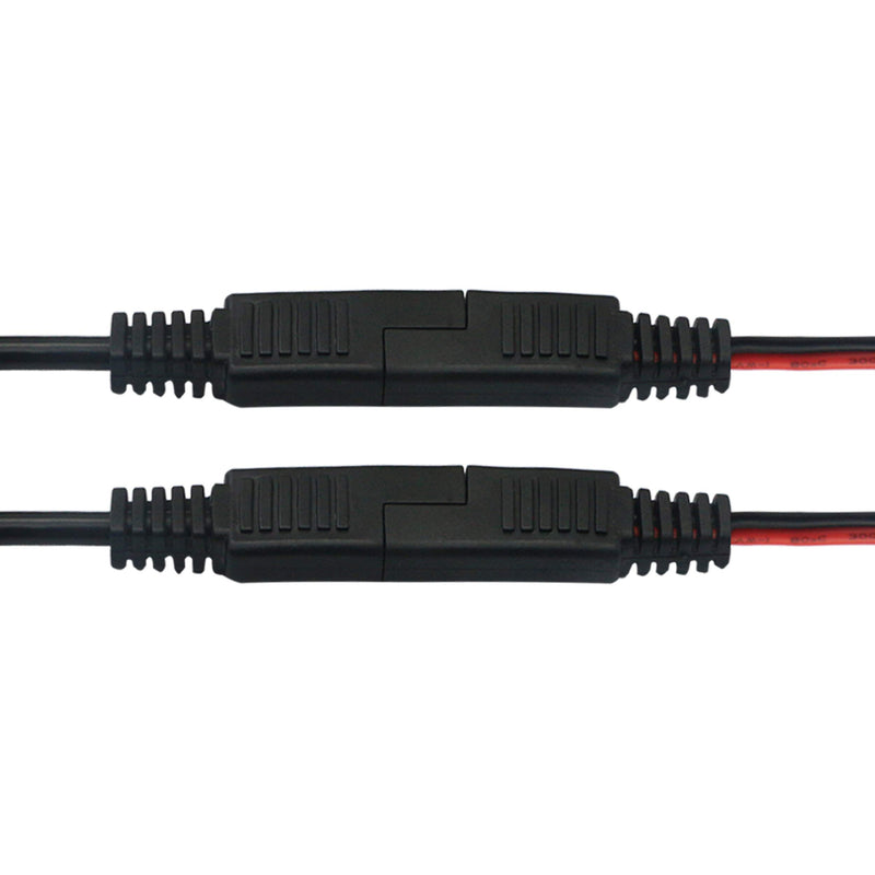  [AUSTRALIA] - CERRXIAN 3ft 14AWG SAE to SAE 2 Pin Quick Disconnect Power Automotive Extension Cable for Solar Panels Battrey 1m Black&Red 1.0 Meters