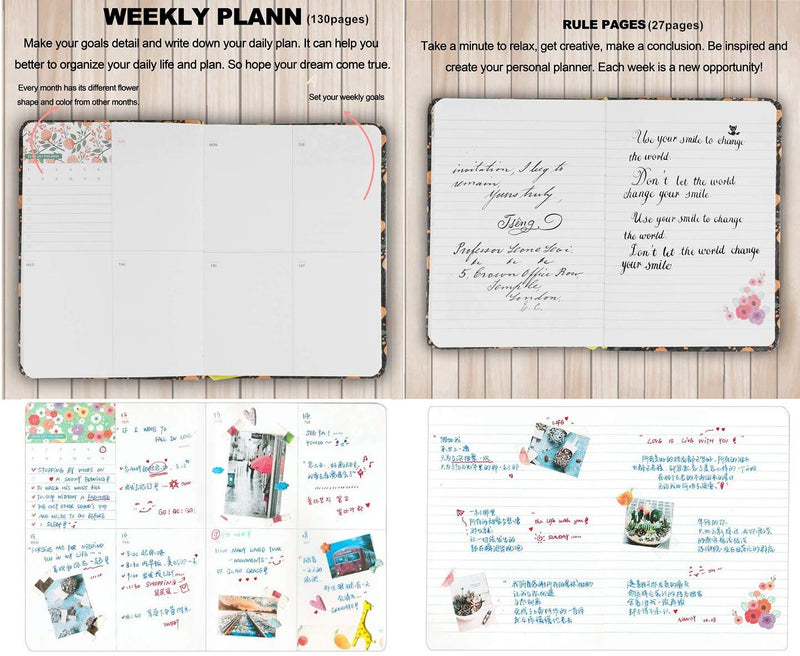  [AUSTRALIA] - Flowery Journal, Planner Notebook and Calendar Schedule Organizer (Green Tropical, A7(5 inch)) Green Tropical A7(5 inch)