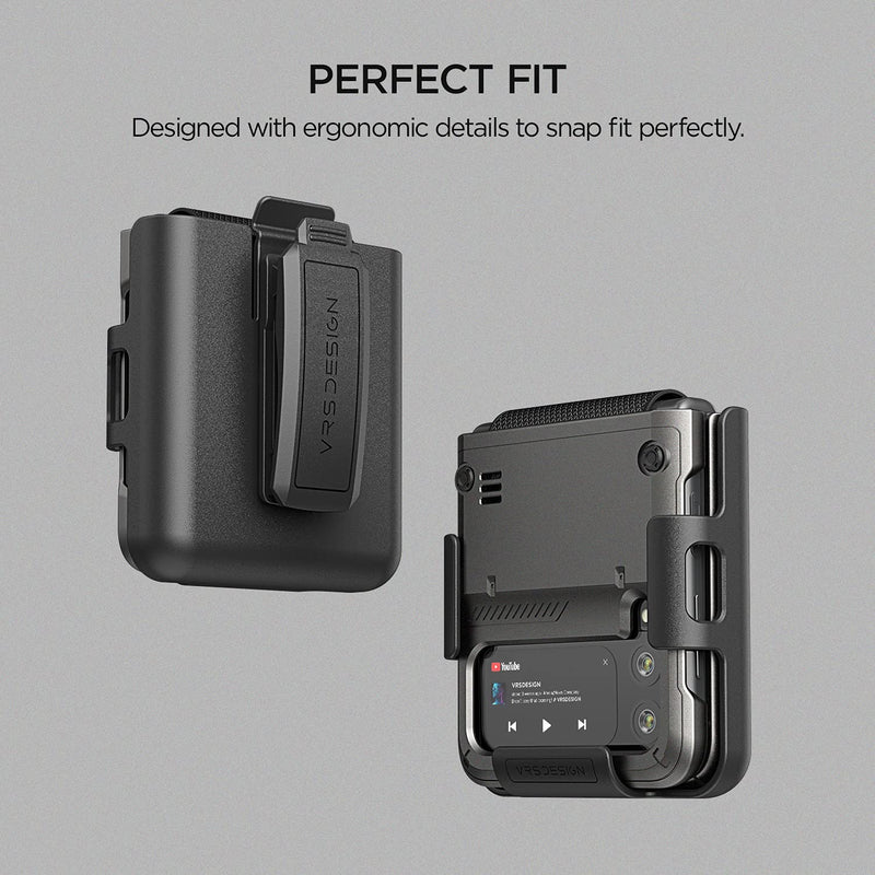  [AUSTRALIA] - VRS Design QuickStand Active Clip, Sturdy Kickstand Case with Multi Clip Compatible with Galaxy Z Flip 3 (2021)