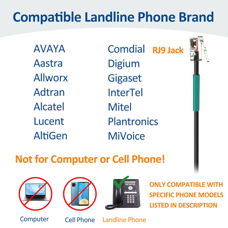  [AUSTRALIA] - Wantek Corded Office Telephone Headset RJ9 with Noise Cancelling Mic and Quick Disconnect Compatible with Polycom VVX310 VVX311 VVX410 VVX411 Shoretel 230 480 Avaya 1408 1416 5410 Mitel 5220(600QS3) Monaural F600QS3