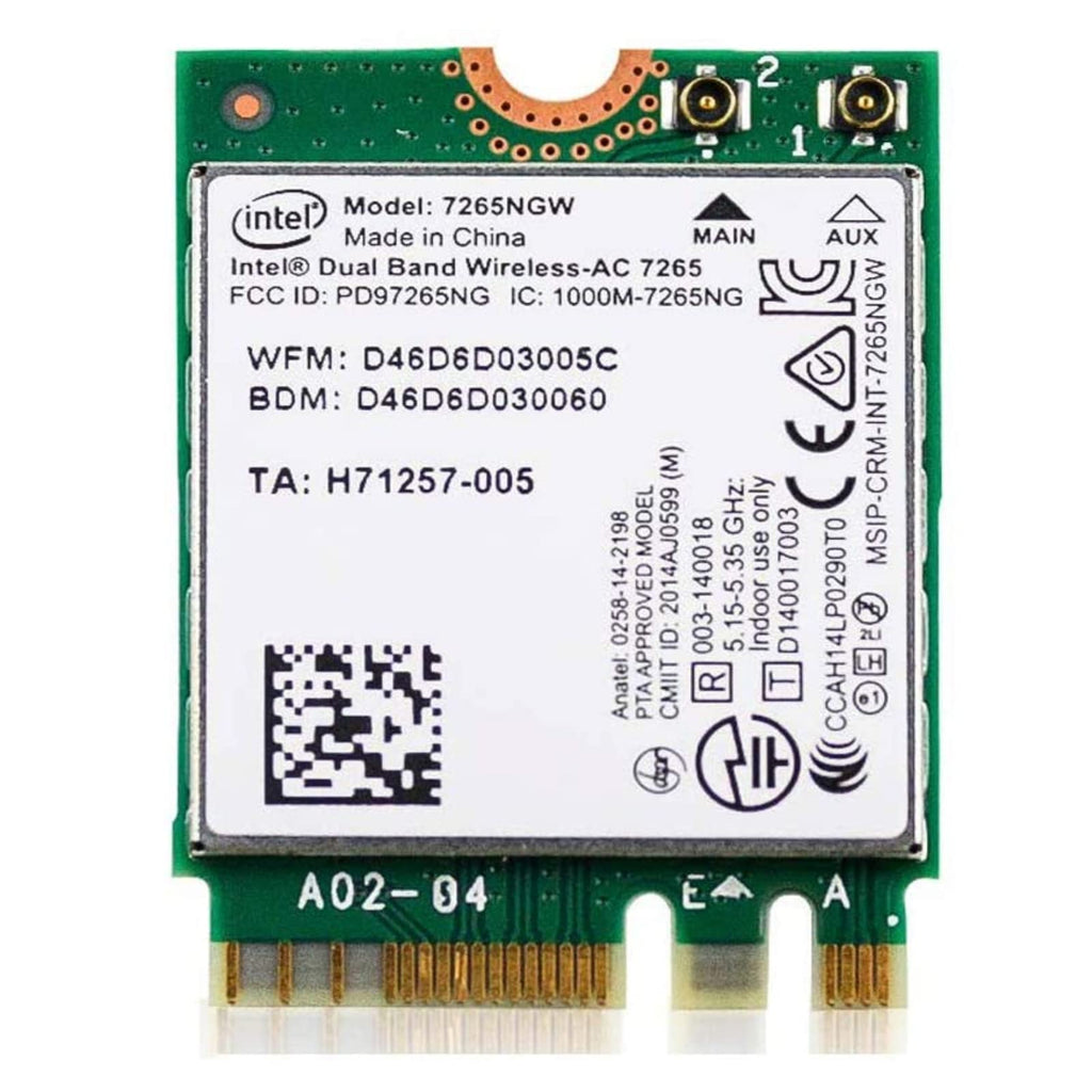  [AUSTRALIA] - 7265 NGW WiFi Card for Laptop Notebook, 1200Mbps Dual Band Wireless-AC 7265NGW M.2 Module with Bluetooth 4.2 Support Windows 10/8/7, for Lenovo Yoga 12 Yoga 14 Yoga X1 Carbon and More