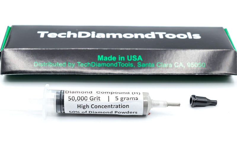  [AUSTRALIA] - TechDiamondTools Diamond Polishing Compound Polishing Paste 50,000 Grit 0-0.5 Microns for Marble Glass Metal Rock Jewelry Resin Silver Chrome Gemstone with High Concentration Diamond Powder USA Made 50,000 grit / 0 - 0.5 microns