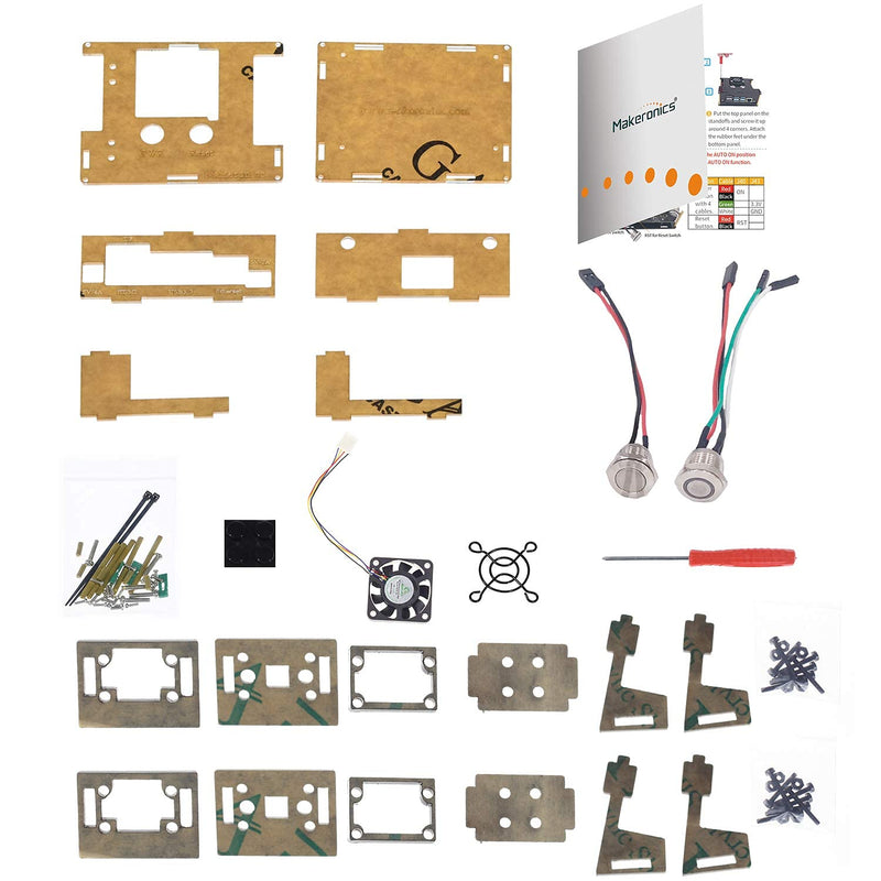  [AUSTRALIA] - Makeronics Acrylic Case/Enclosure (Clear Transparent) for Jetson Nano with Camera Case for B01 and A02 | Power & Reset Control Switch | Cooling Fan | Assembly Instruction Included 2. Transparent(Support B01 and A02)