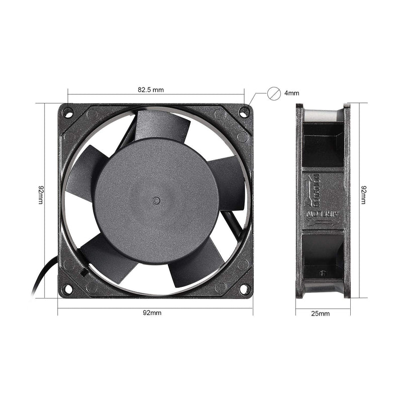  [AUSTRALIA] - uxcell Cooling Fan 92mm x 92mm x 25mm SF9225AT AC 220V/240V 0.10A Dual Ball Bearings