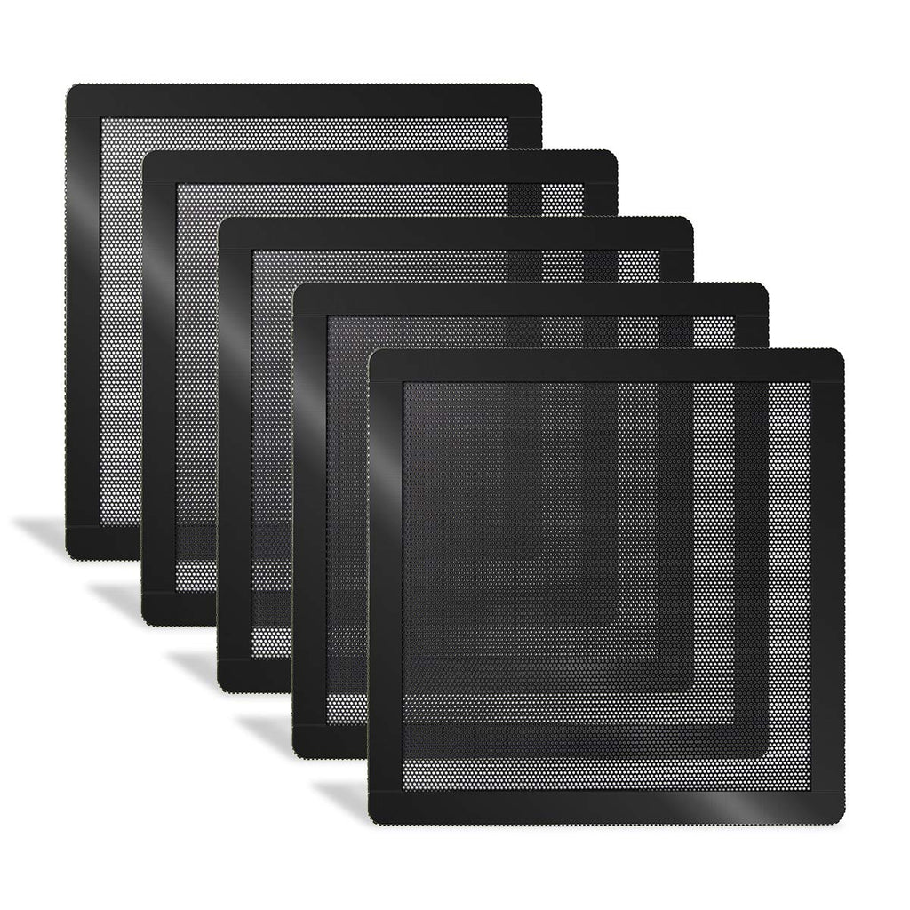  [AUSTRALIA] - 120mm 140mm PC Fan Dust Filter Magnetic Frame Computer Fan Grills Black Dust Mesh PC Cooler Filter Screen Dustproof Case Covers 5 Pack (140140mm) 140*140mm