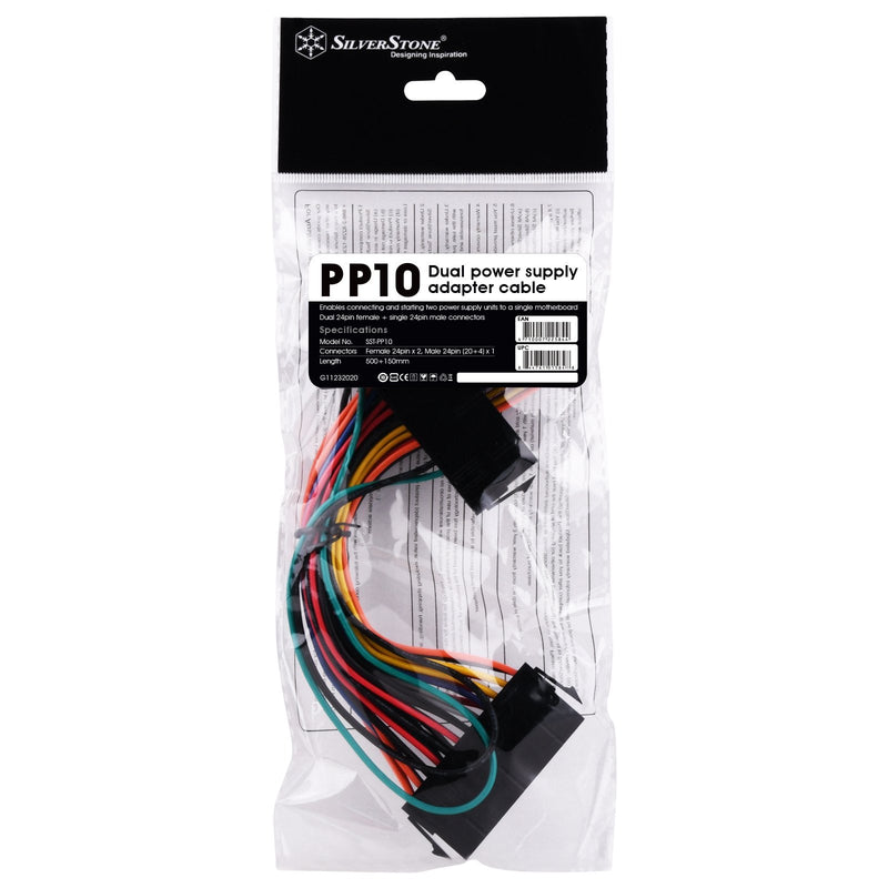  [AUSTRALIA] - SilverStone Technology Dual 24pin Power Supply Adapter for use of Two PSU at Once in Cryptocoin Mining PP10
