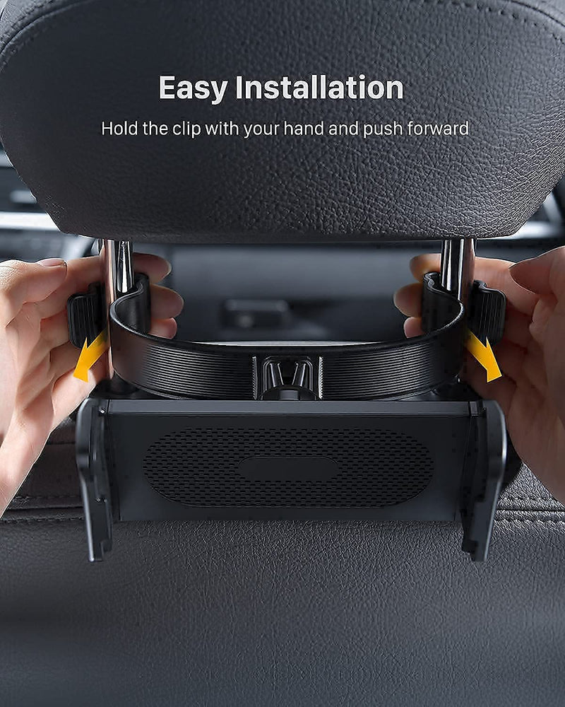  [AUSTRALIA] - LISEN Car Headrest Tablet Mount Holder for Car Back Seat, Compatible with 4.7-11" Smartphones/iPads/ Switch, Headrest Posts Width 4.33in-8.66in
