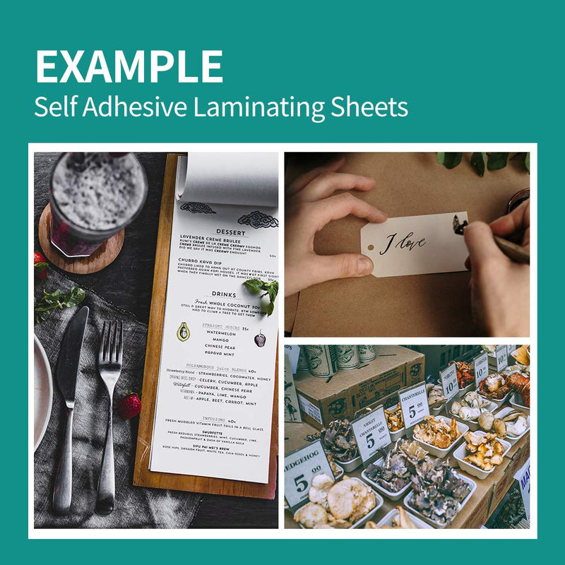  [AUSTRALIA] - (20 Sheets) HA SHI Self Adhesive Laminating Sheets, No Machine Need, Letter Size, 8.7 x 12.2 Inch 20 sheets
